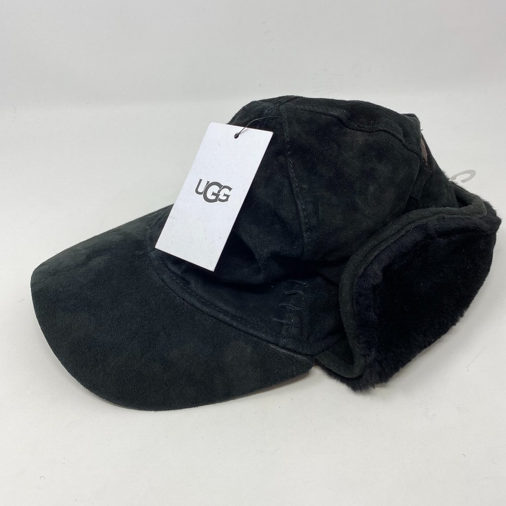 COPY - COPY - UGG Lockwood Unisex Shearling Fur Hat Black